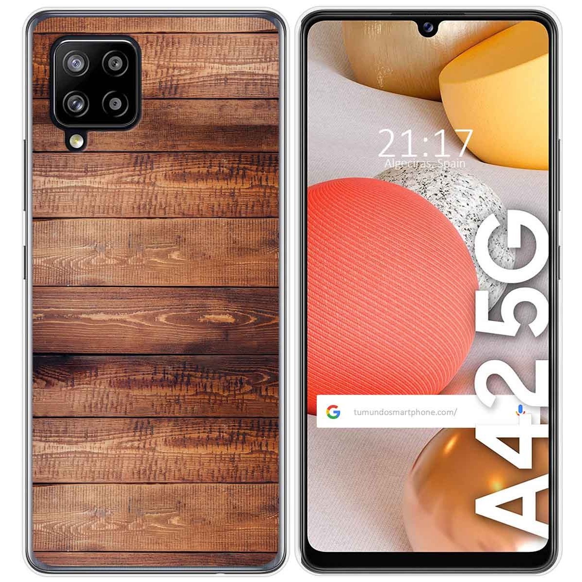 Funda Gel Tpu para Samsung Galaxy A42 5G diseño Madera 02 Dibujos
