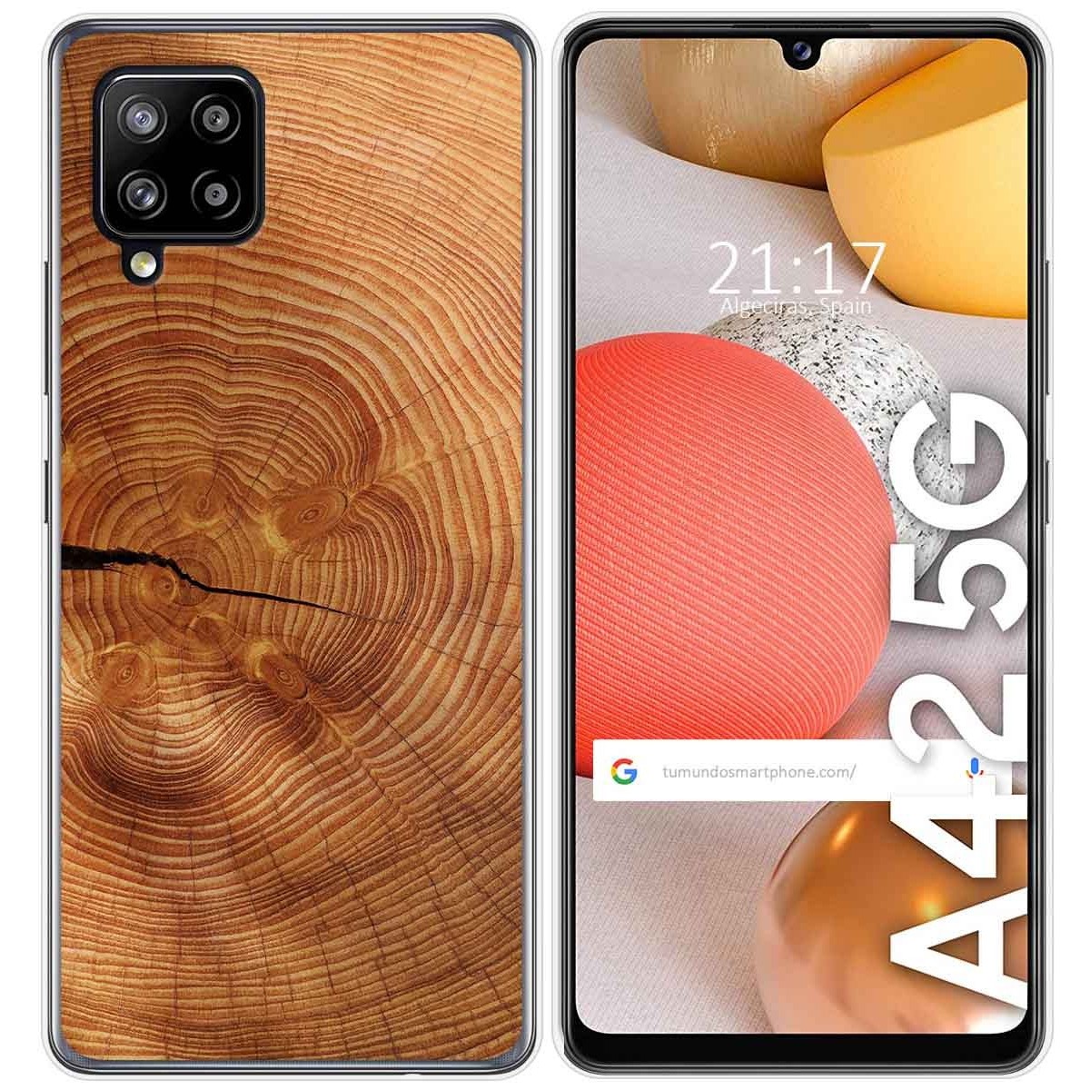Funda Gel Tpu para Samsung Galaxy A42 5G diseño Madera 04 Dibujos