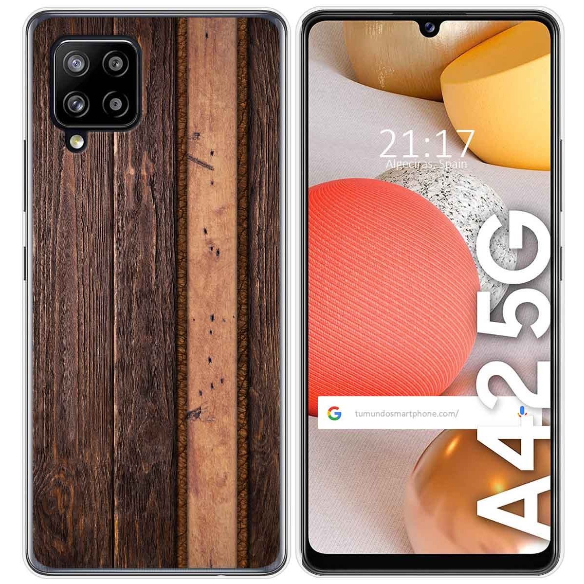 Funda Gel Tpu para Samsung Galaxy A42 5G diseño Madera 05 Dibujos