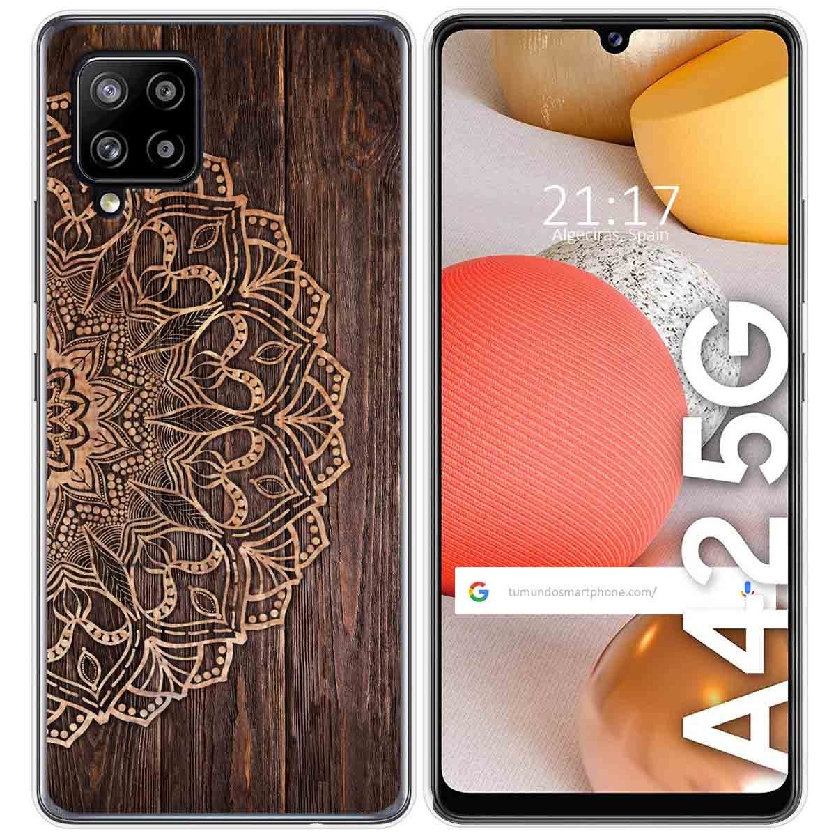 Funda Gel Tpu para Samsung Galaxy A42 5G diseño Madera 06 Dibujos