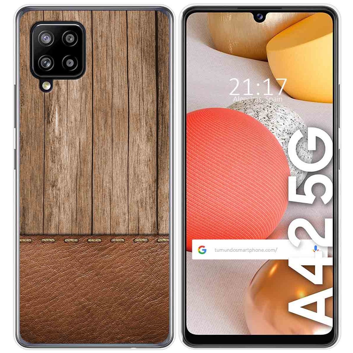 Funda Gel Tpu para Samsung Galaxy A42 5G diseño Madera 09 Dibujos