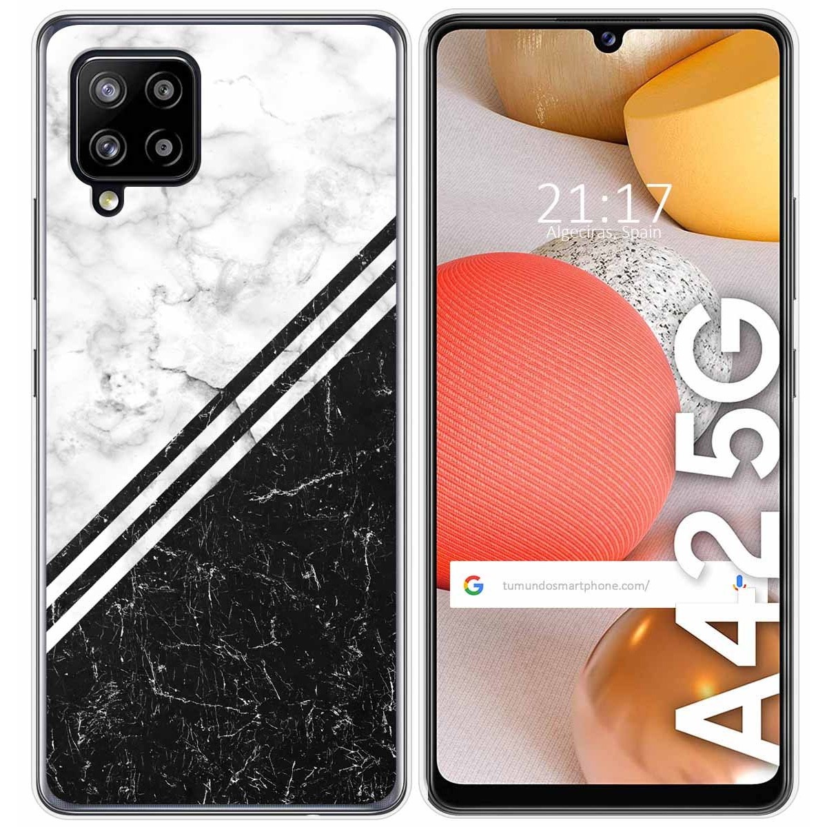 Funda Gel Tpu para Samsung Galaxy A42 5G diseño Mármol 01 Dibujos
