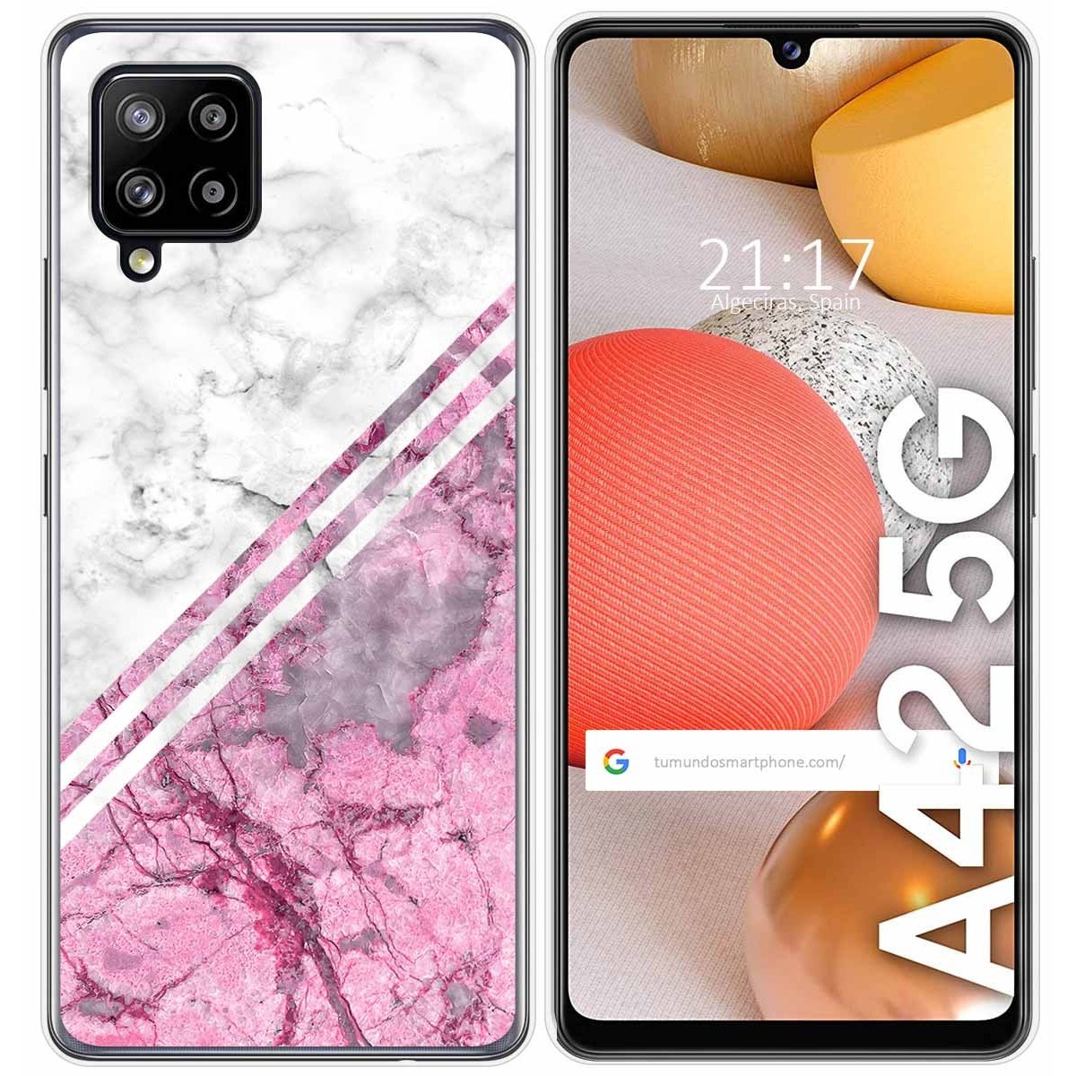 Funda Gel Tpu para Samsung Galaxy A42 5G diseño Mármol 03 Dibujos