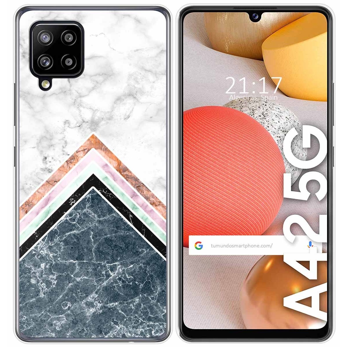 Funda Gel Tpu para Samsung Galaxy A42 5G diseño Mármol 05 Dibujos