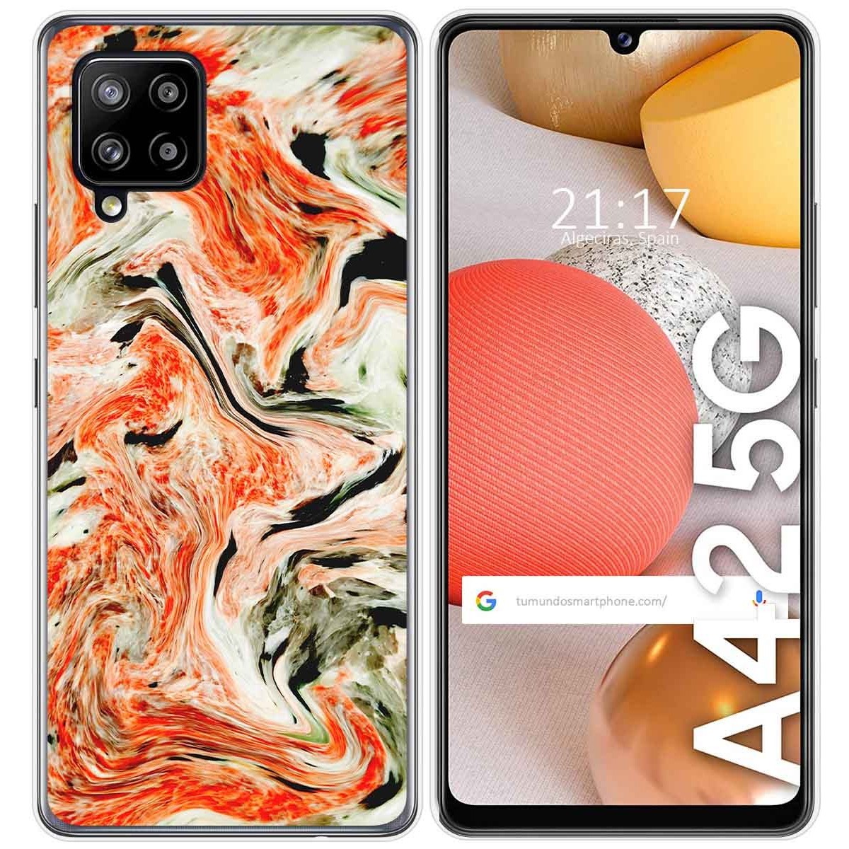 Funda Gel Tpu para Samsung Galaxy A42 5G diseño Mármol 12 Dibujos
