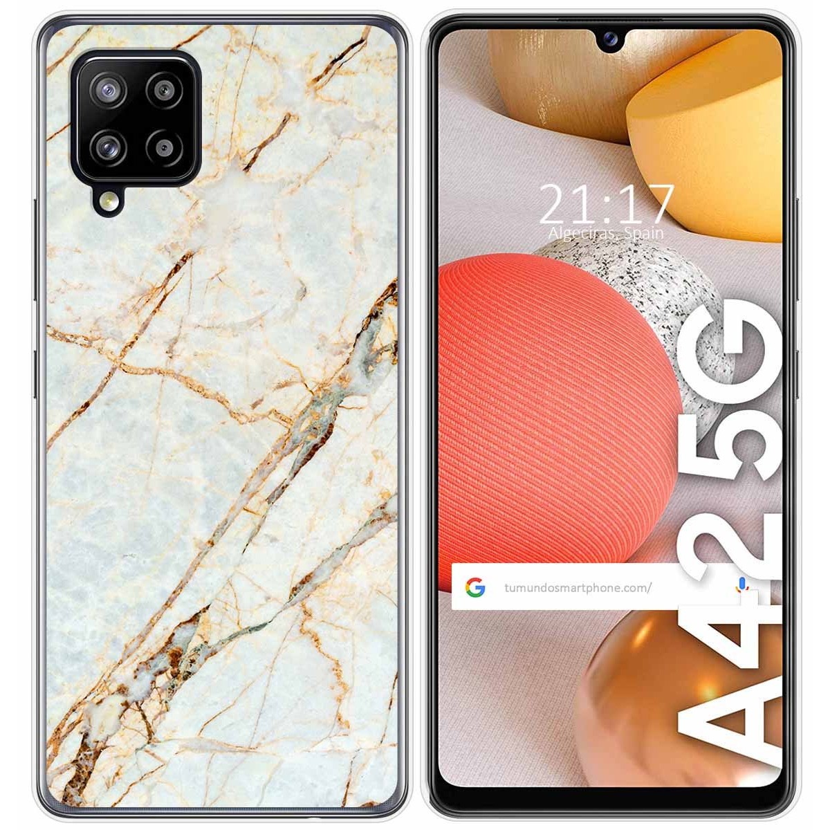 Funda Gel Tpu para Samsung Galaxy A42 5G diseño Mármol 13 Dibujos
