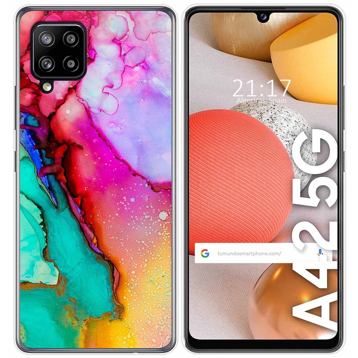 Funda Gel Tpu para Samsung Galaxy A42 5G diseño Mármol 15 Dibujos