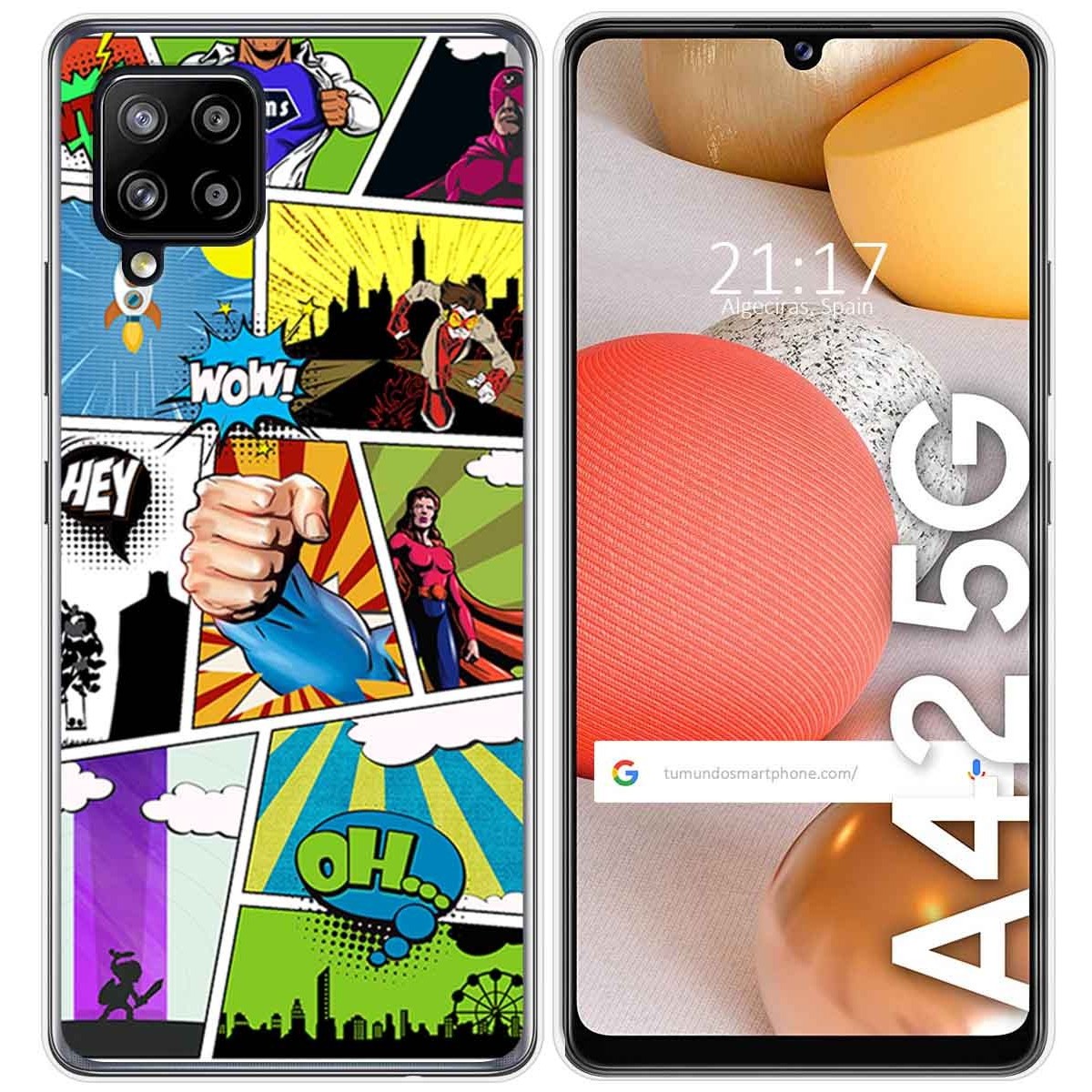 Funda Gel Tpu para Samsung Galaxy A42 5G diseño Comic Dibujos