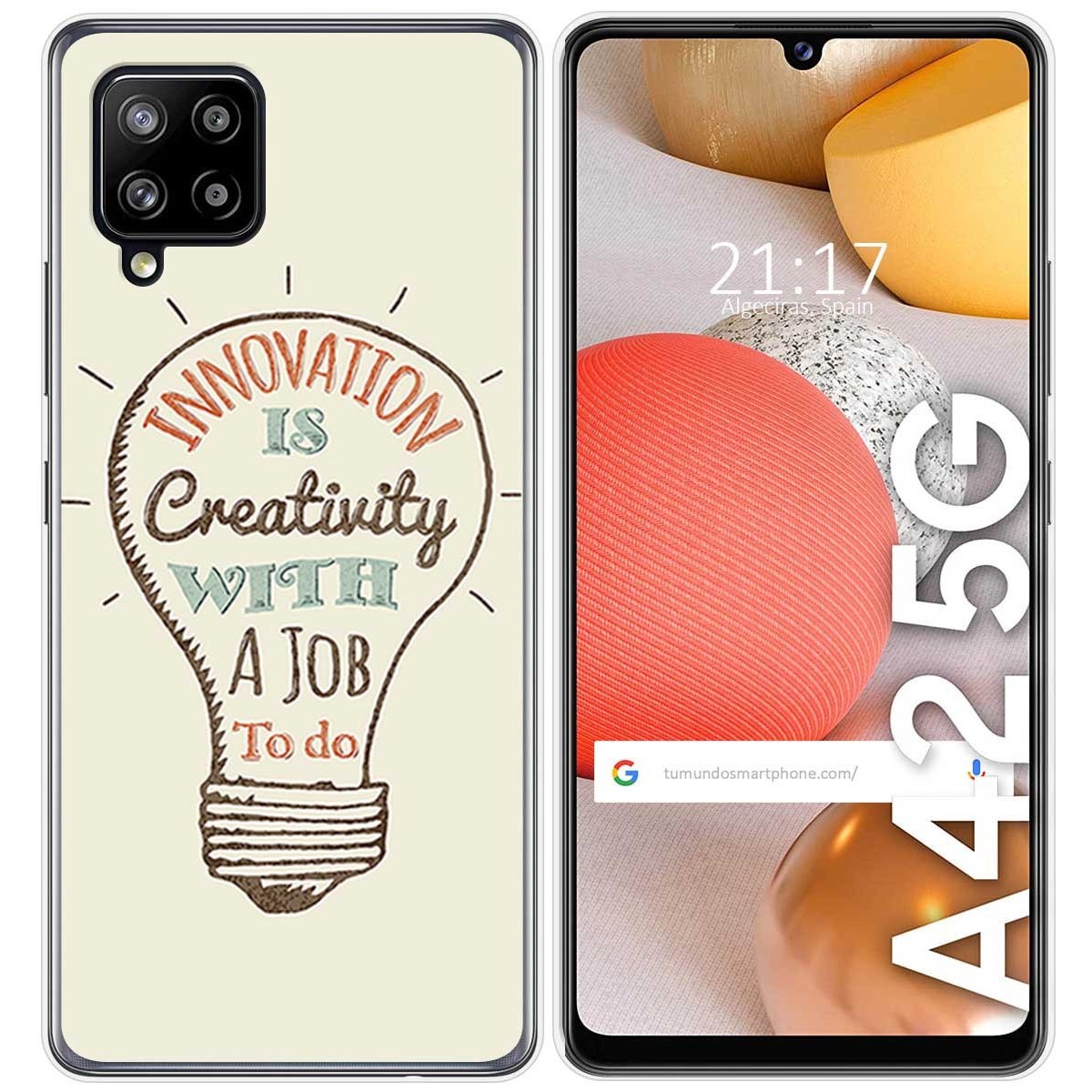 Funda Gel Tpu para Samsung Galaxy A42 5G diseño Creativity Dibujos