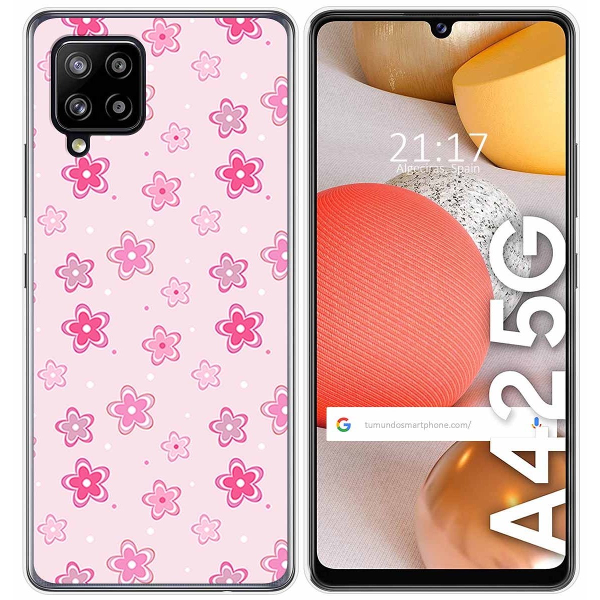Funda Gel Tpu para Samsung Galaxy A42 5G diseño Flores Dibujos