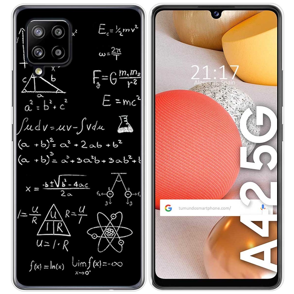 Funda Gel Tpu para Samsung Galaxy A42 5G diseño Formulas Dibujos