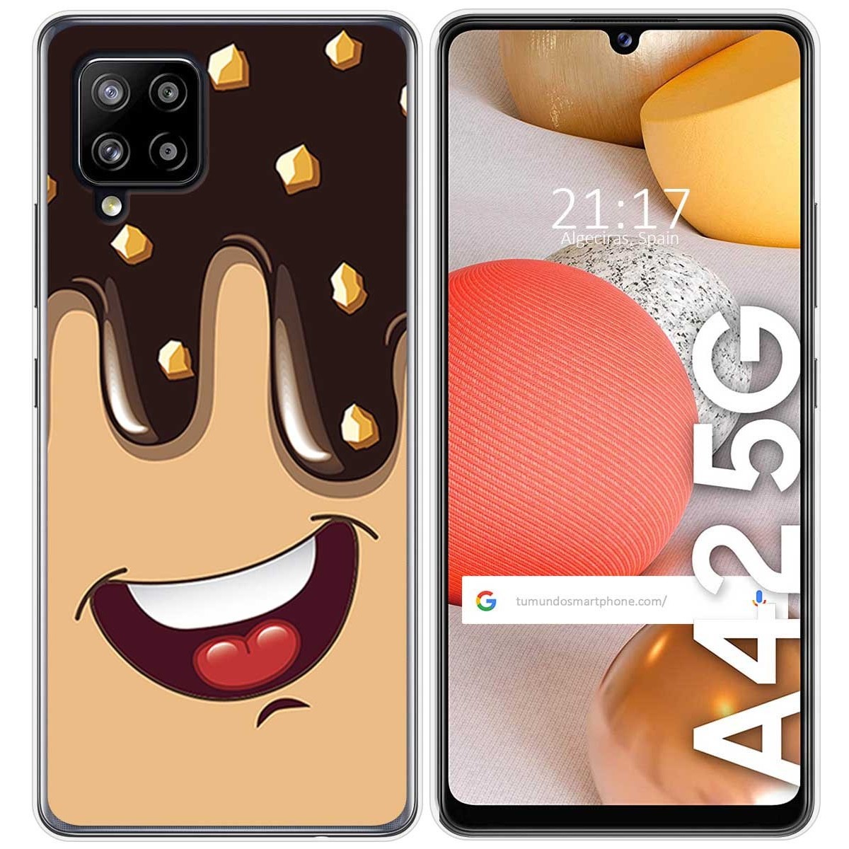 Funda Gel Tpu para Samsung Galaxy A42 5G diseño Helado Chocolate Dibujos