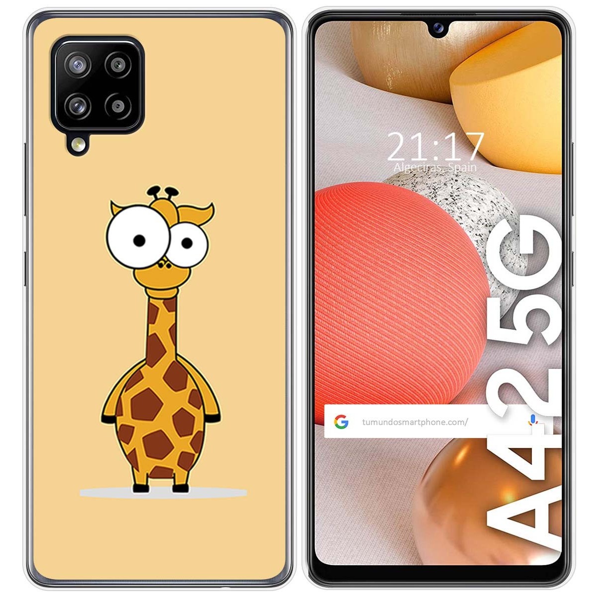 Funda Gel Tpu para Samsung Galaxy A42 5G diseño Jirafa Dibujos