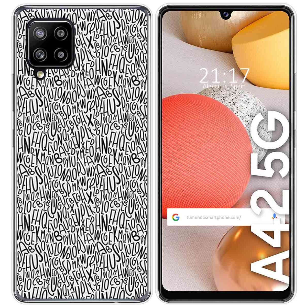 Funda Gel Tpu para Samsung Galaxy A42 5G diseño Letras Dibujos