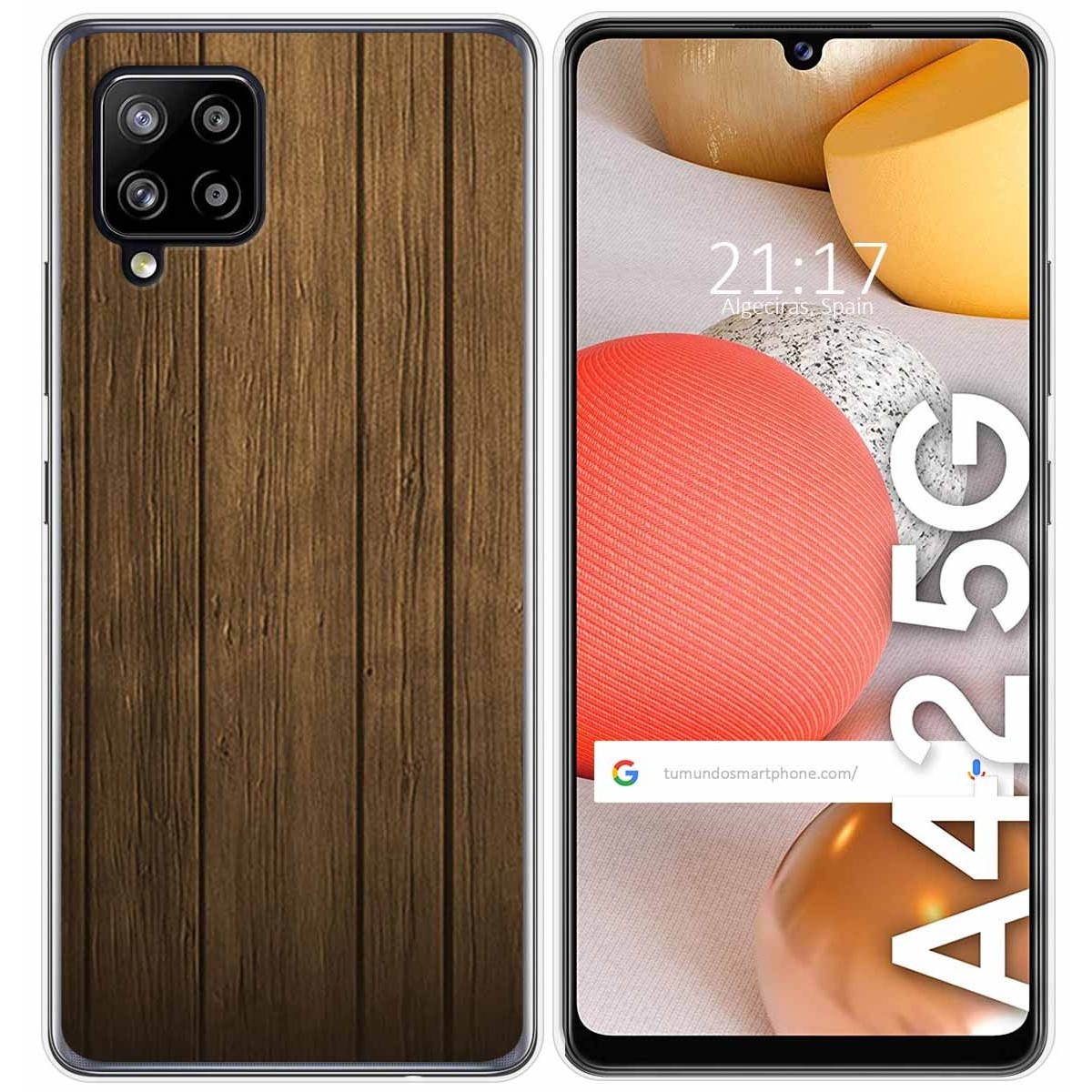Funda Gel Tpu para Samsung Galaxy A42 5G diseño Madera Dibujos