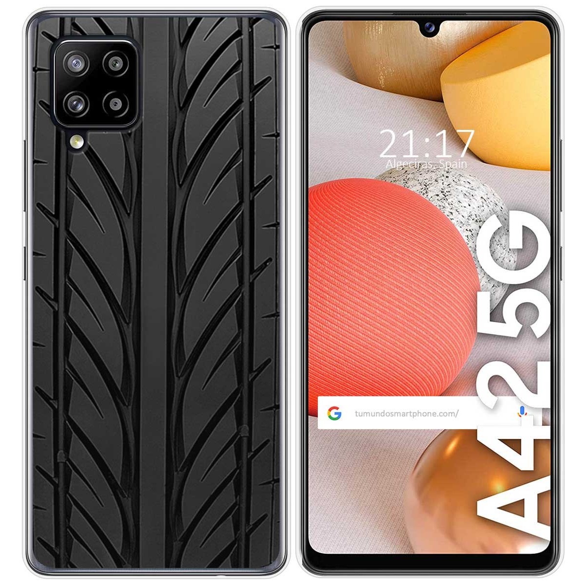 Funda Gel Tpu para Samsung Galaxy A42 5G diseño Neumatico Dibujos