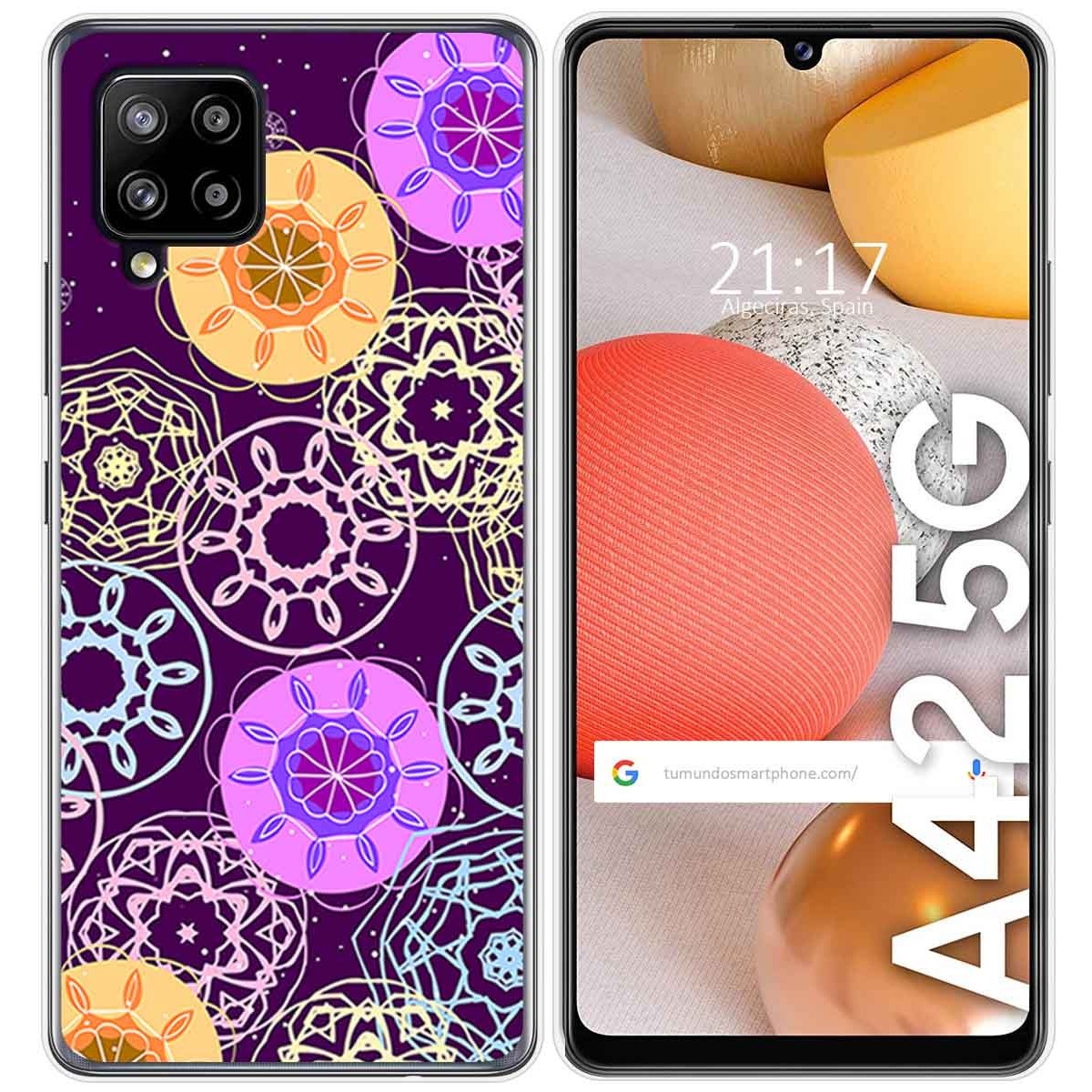 Funda Gel Tpu para Samsung Galaxy A42 5G diseño Radial Dibujos