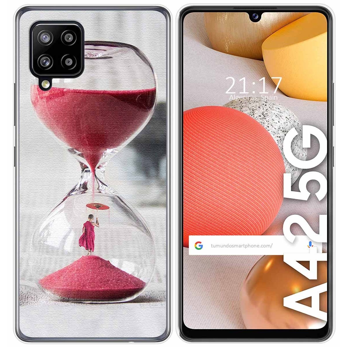 Funda Gel Tpu para Samsung Galaxy A42 5G diseño Reloj Dibujos