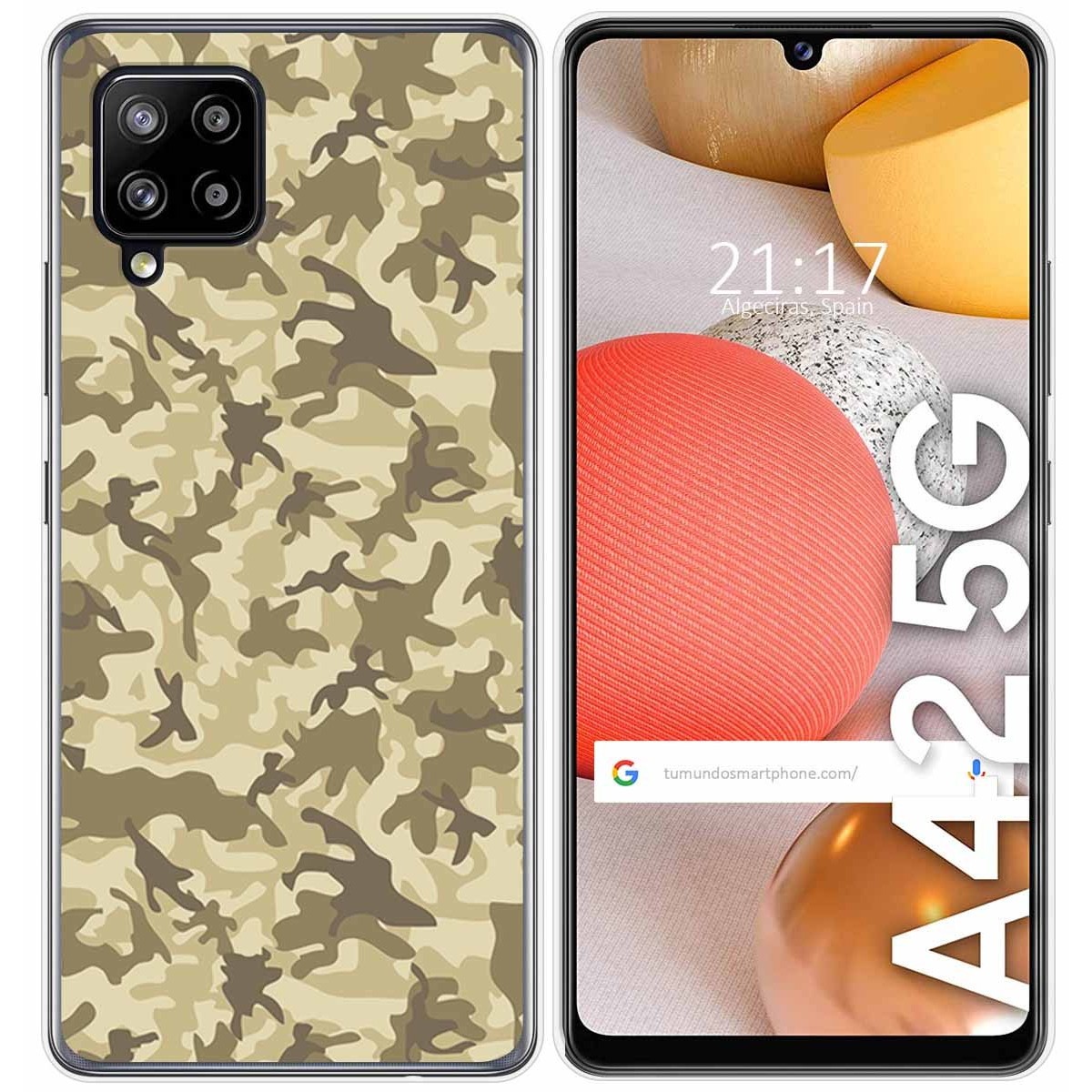 Funda Gel Tpu para Samsung Galaxy A42 5G diseño Sand Camuflaje Dibujos