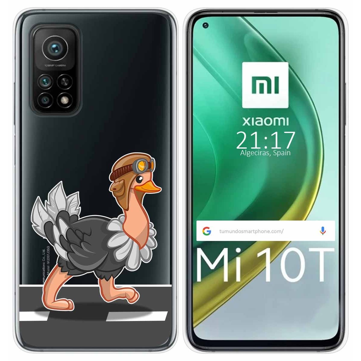 Funda Gel Transparente para Xiaomi Mi 10T / 10T Pro diseño Avestruz Dibujos