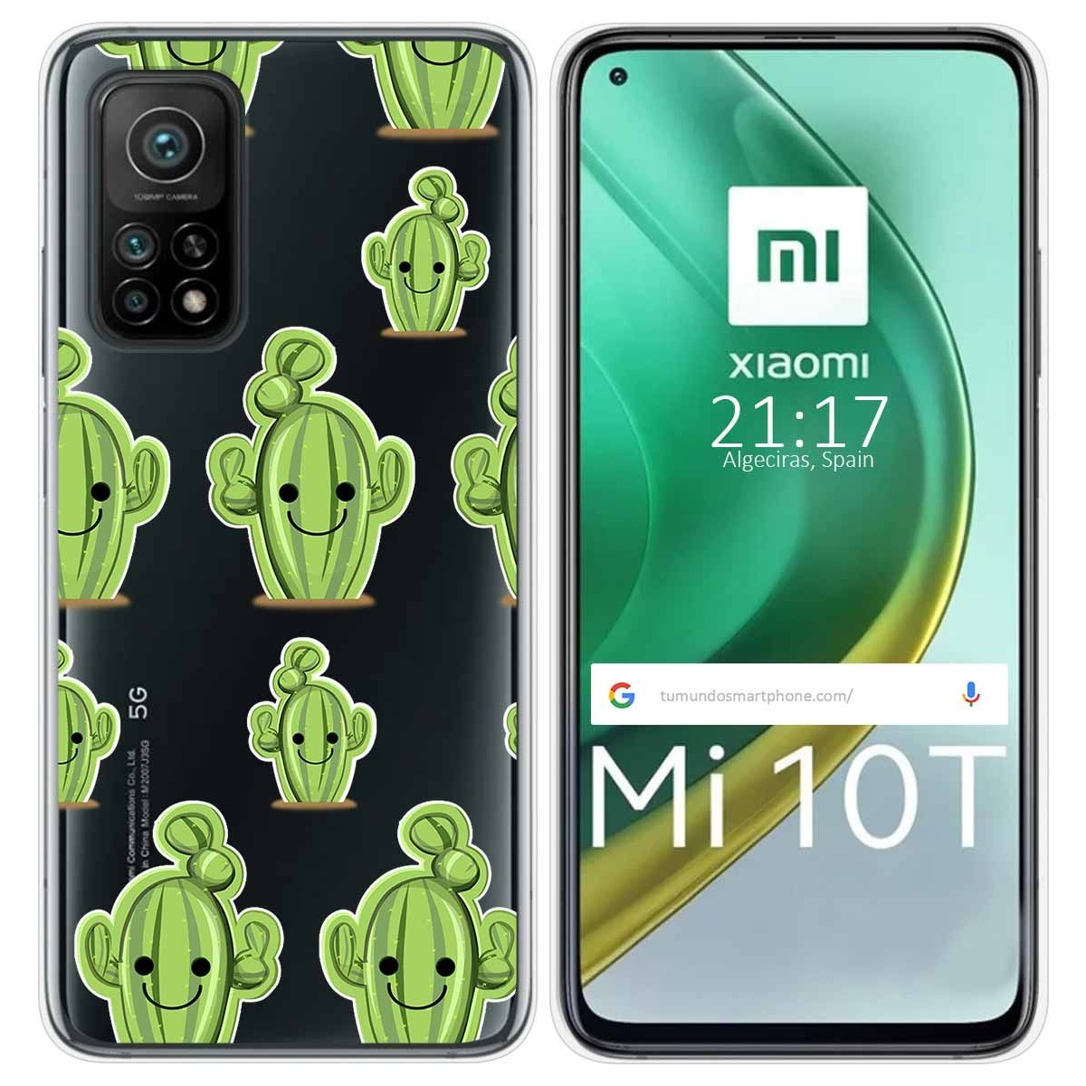 Funda Gel Transparente para Xiaomi Mi 10T / 10T Pro diseño Cactus Dibujos