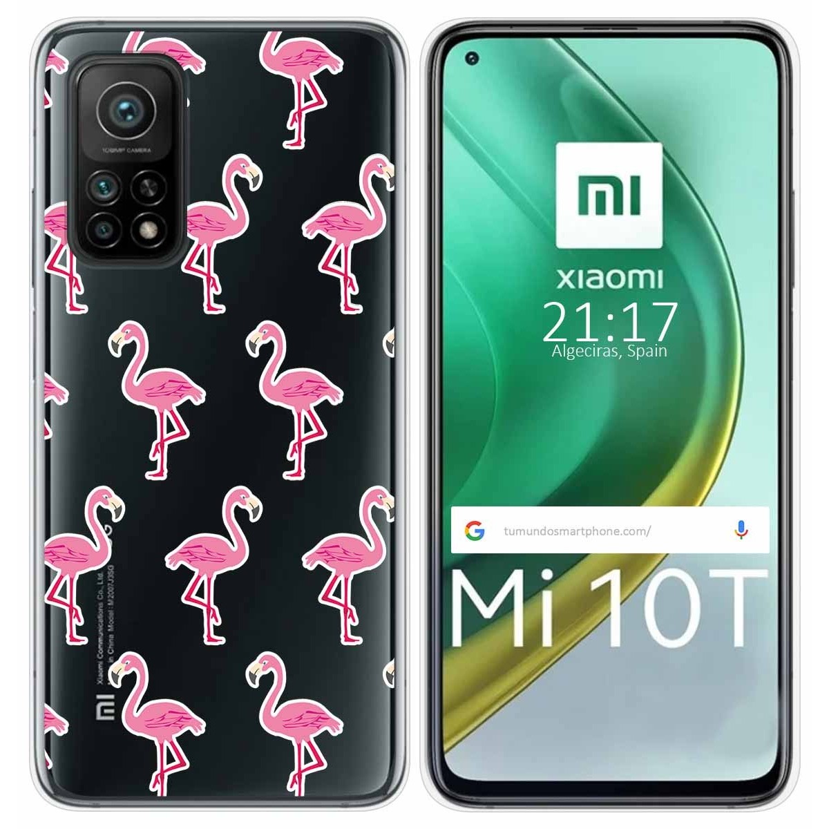 Funda Gel Transparente para Xiaomi Mi 10T / 10T Pro diseño Flamenco Dibujos