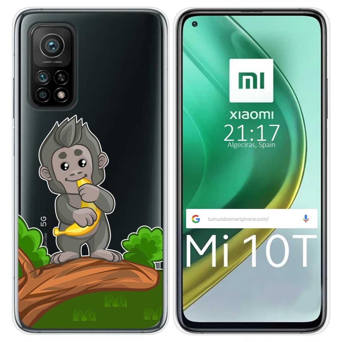 Funda Gel Transparente para Xiaomi Mi 10T / 10T Pro diseño Mono Dibujos