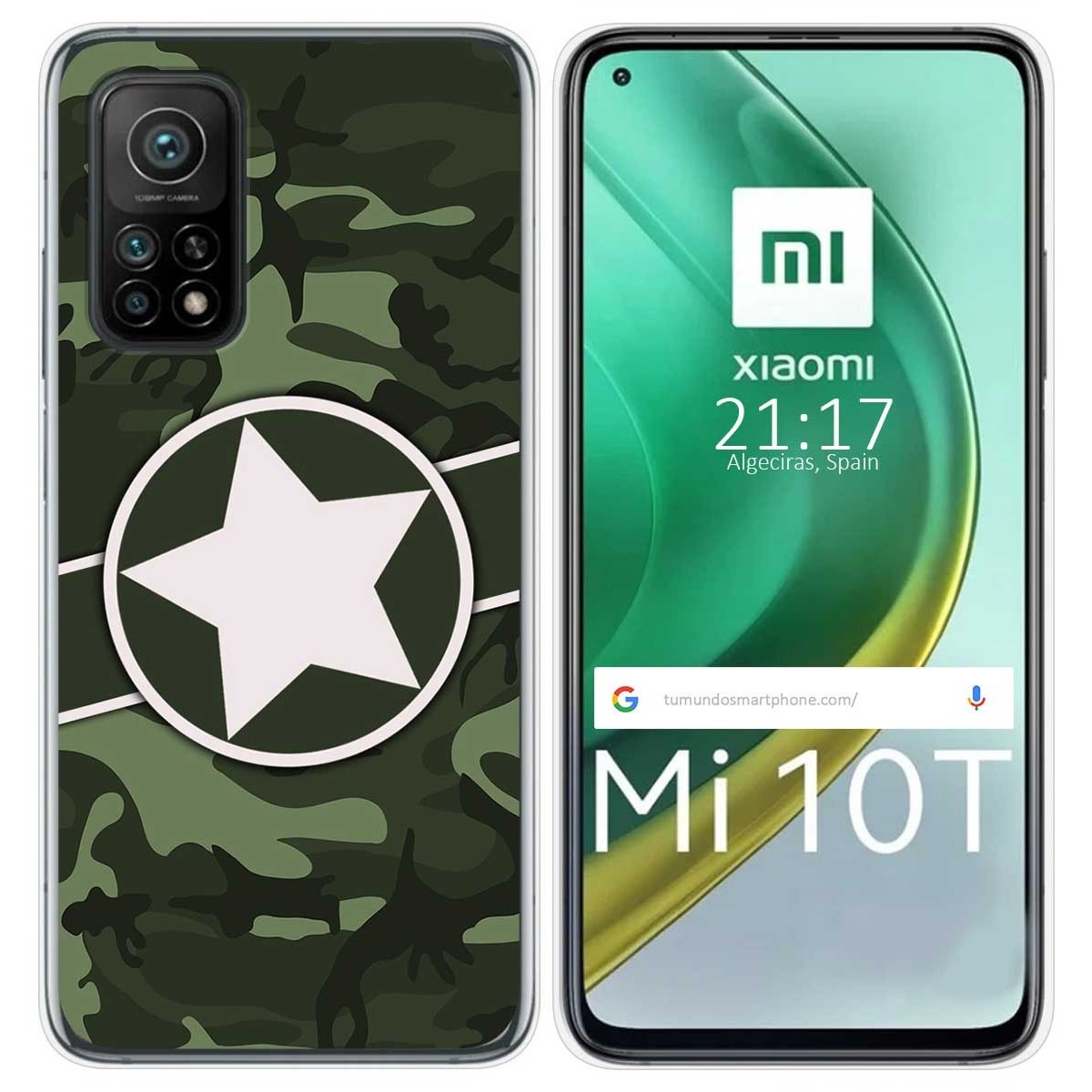 Funda Gel Tpu para Xiaomi Mi 10T / 10T Pro diseño Camuflaje 01 Dibujos