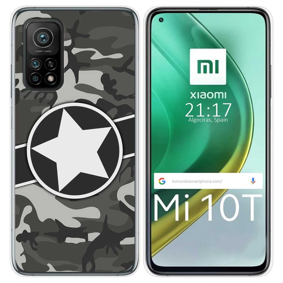 Funda Gel Tpu para Xiaomi Mi 10T / 10T Pro diseño Camuflaje 02 Dibujos
