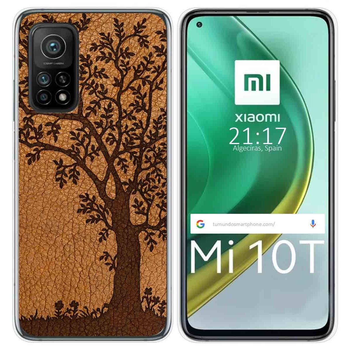 Funda Gel Tpu para Xiaomi Mi 10T / 10T Pro diseño Cuero 03 Dibujos