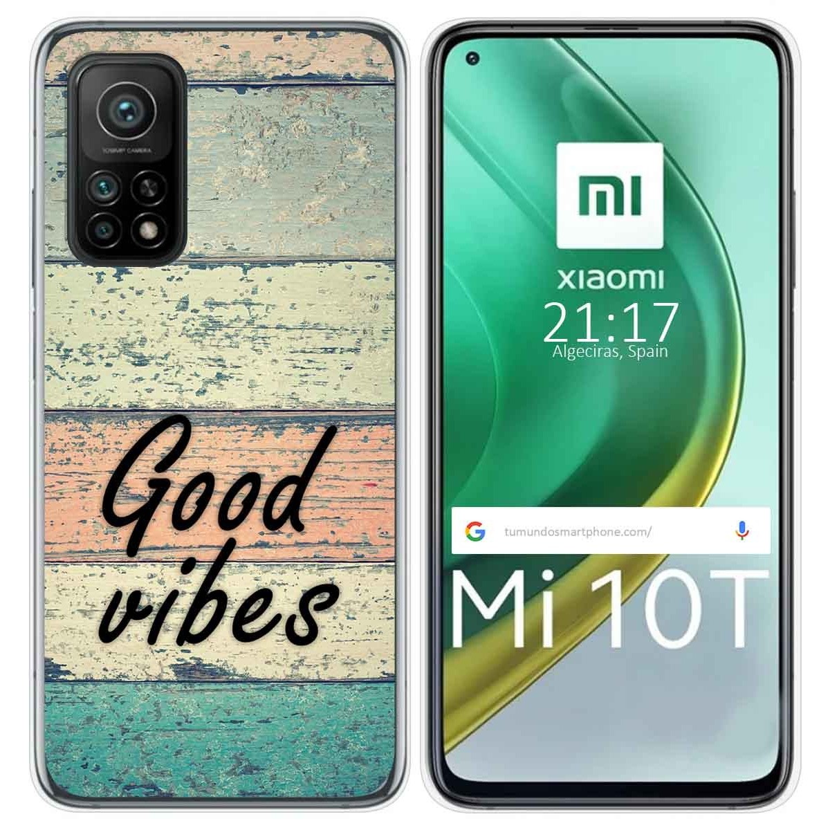 Funda Gel Tpu para Xiaomi Mi 10T / 10T Pro diseño Madera 01 Dibujos