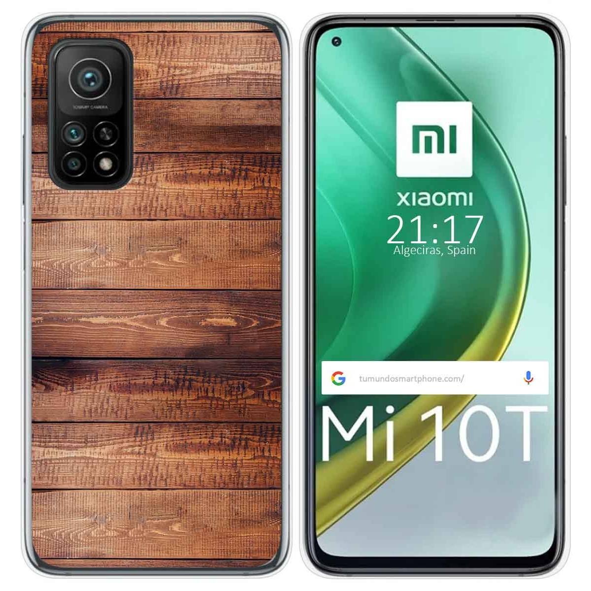 Funda Gel Tpu para Xiaomi Mi 10T / 10T Pro diseño Madera 02 Dibujos