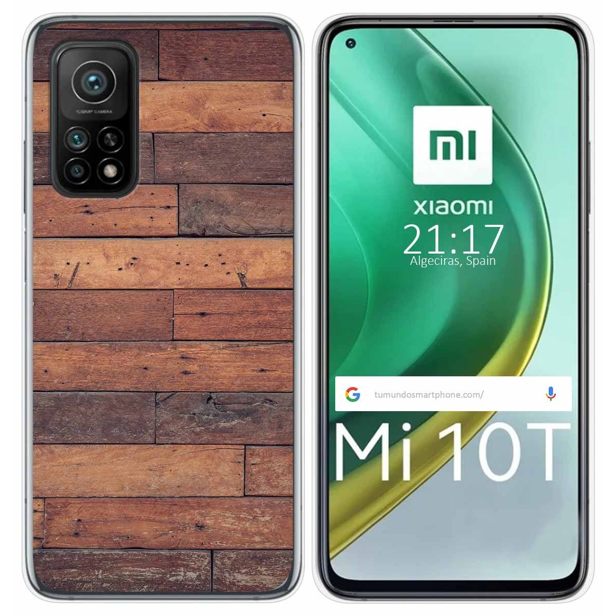 Funda Gel Tpu para Xiaomi Mi 10T / 10T Pro diseño Madera 03 Dibujos