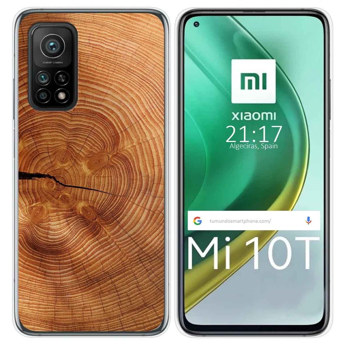 Funda Gel Tpu para Xiaomi Mi 10T / 10T Pro diseño Madera 04 Dibujos