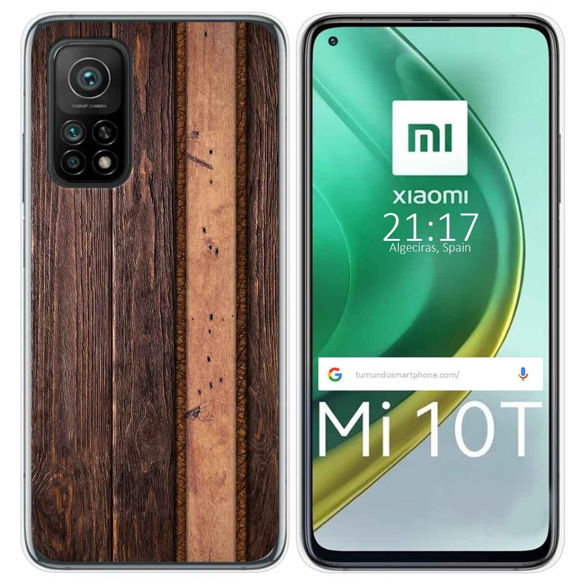 Funda Gel Tpu para Xiaomi Mi 10T / 10T Pro diseño Madera 05 Dibujos