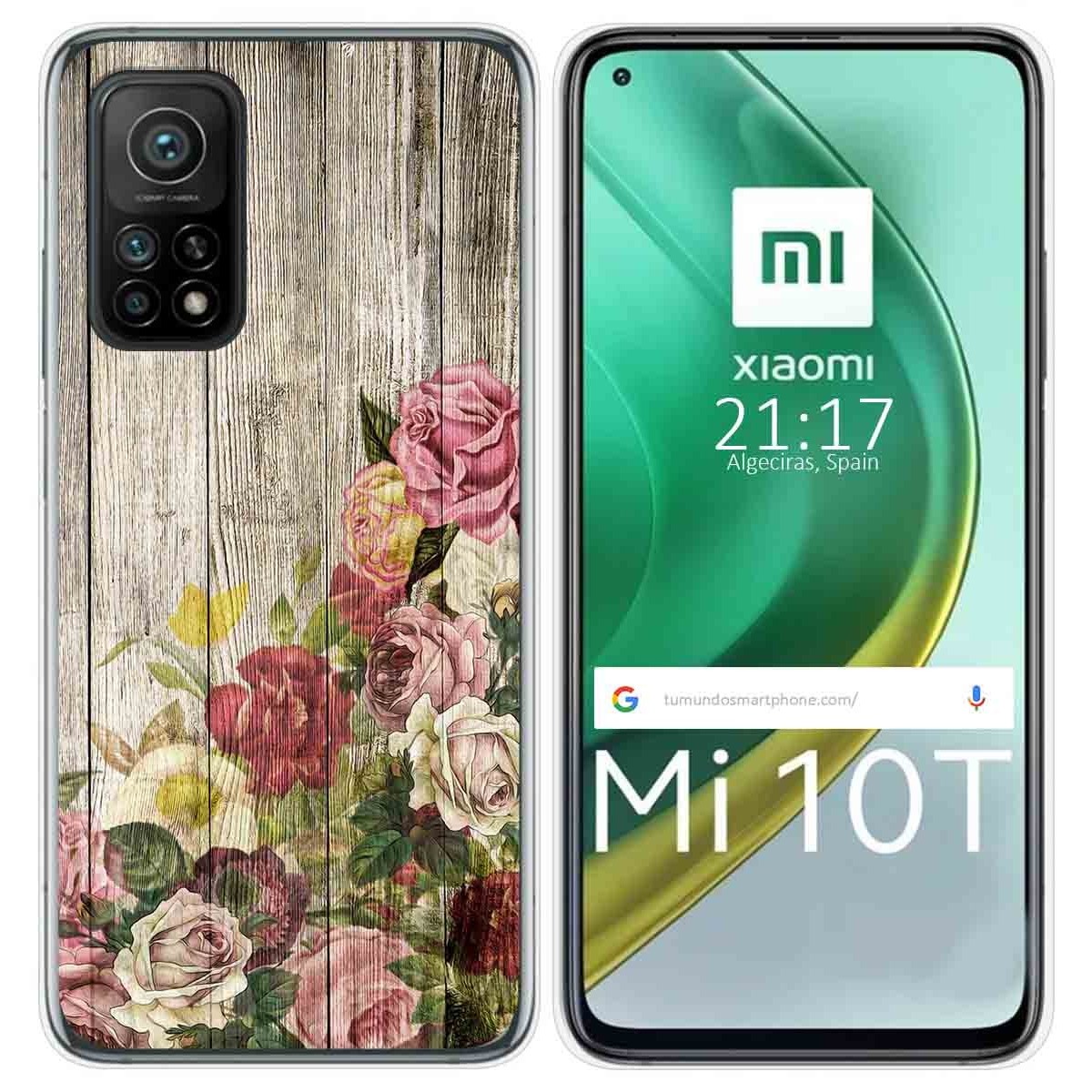 Funda Gel Tpu para Xiaomi Mi 10T / 10T Pro diseño Madera 08 Dibujos