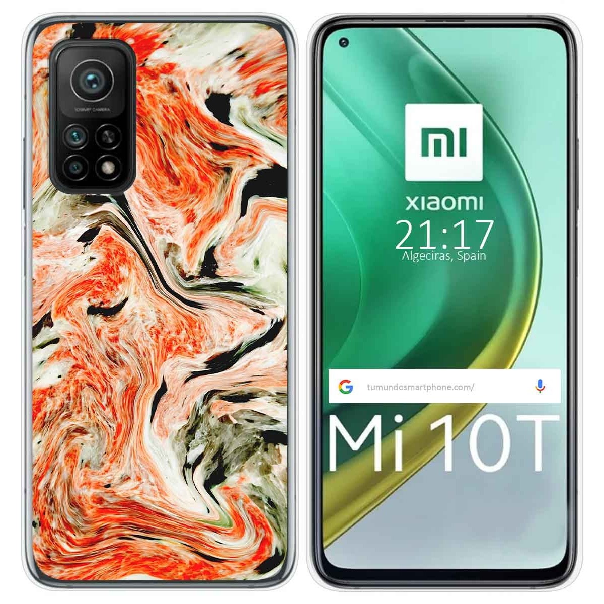 Funda Gel Tpu para Xiaomi Mi 10T / 10T Pro diseño Mármol 12 Dibujos