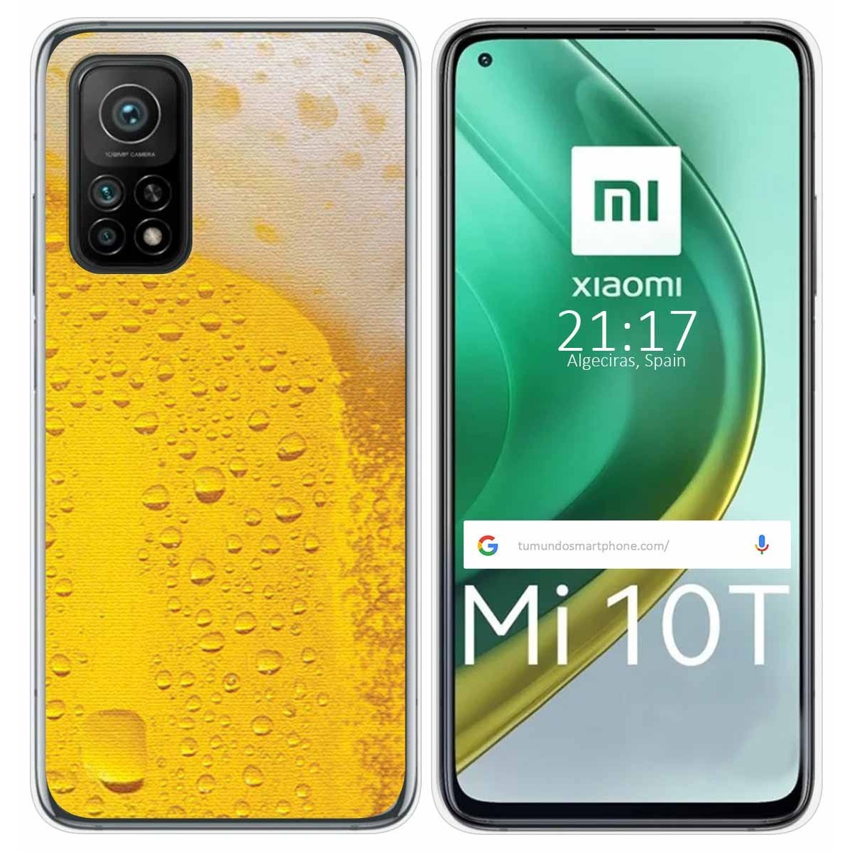 Funda Gel Tpu para Xiaomi Mi 10T / 10T Pro diseño Cerveza Dibujos