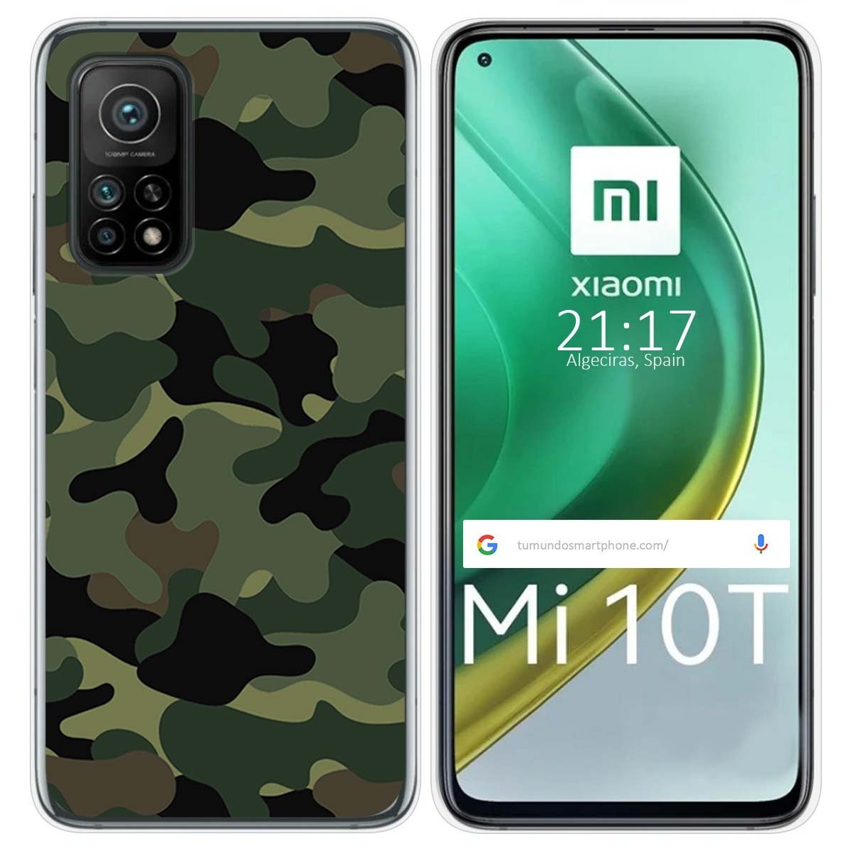 Funda Gel Tpu para Xiaomi Mi 10T / 10T Pro diseño Camuflaje Dibujos
