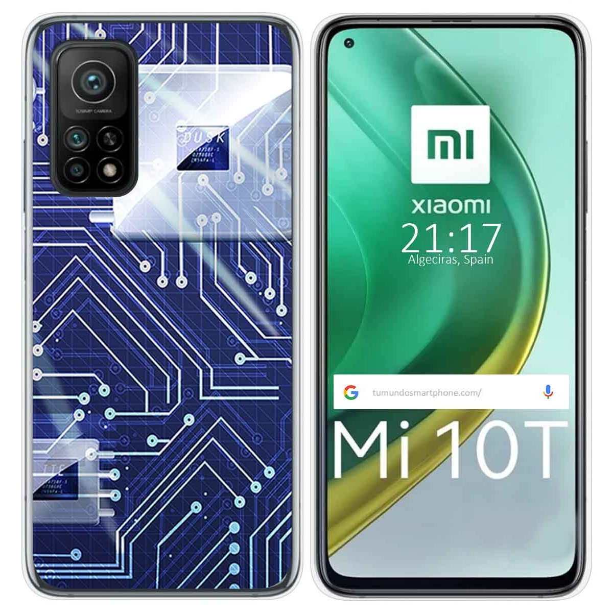 Funda Gel Tpu para Xiaomi Mi 10T / 10T Pro diseño Circuito Dibujos