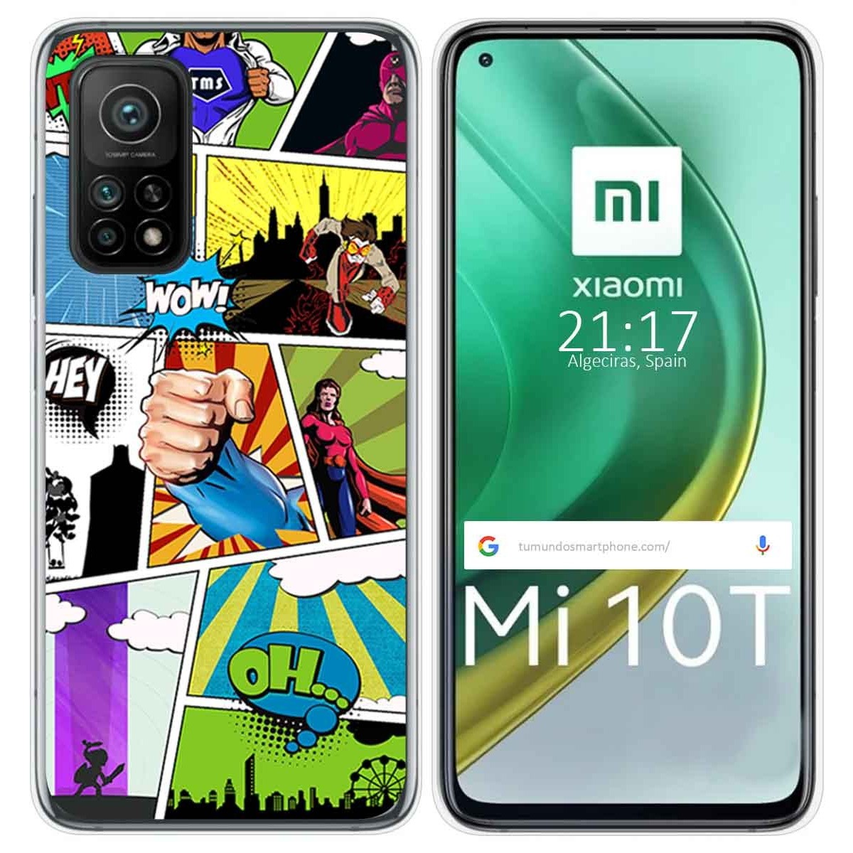 Funda Gel Tpu para Xiaomi Mi 10T / 10T Pro diseño Comic Dibujos