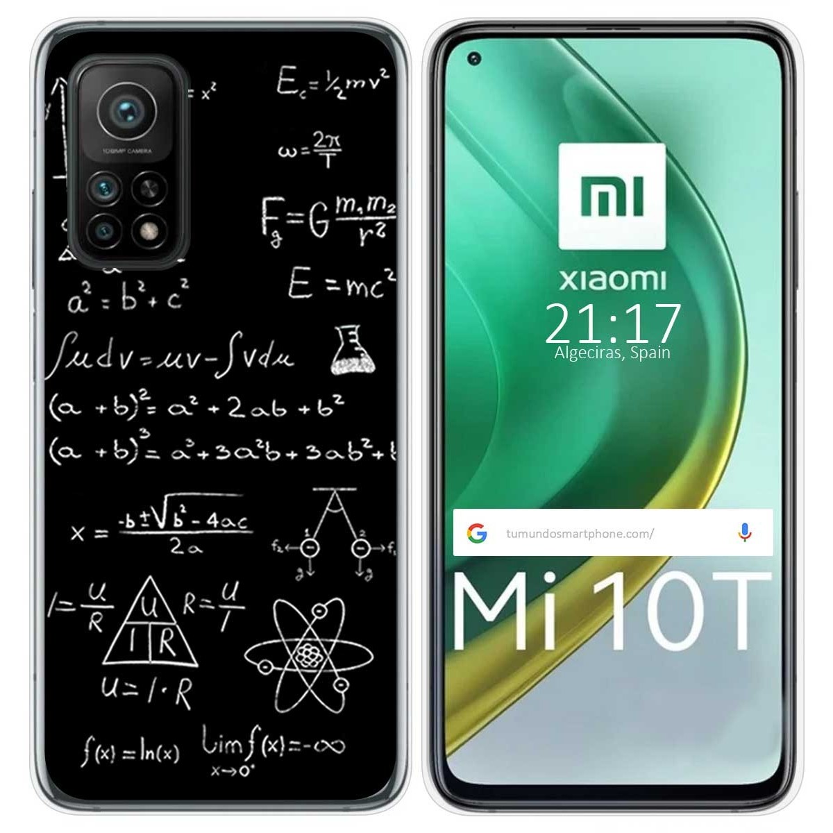 Funda Gel Tpu para Xiaomi Mi 10T / 10T Pro diseño Formulas Dibujos