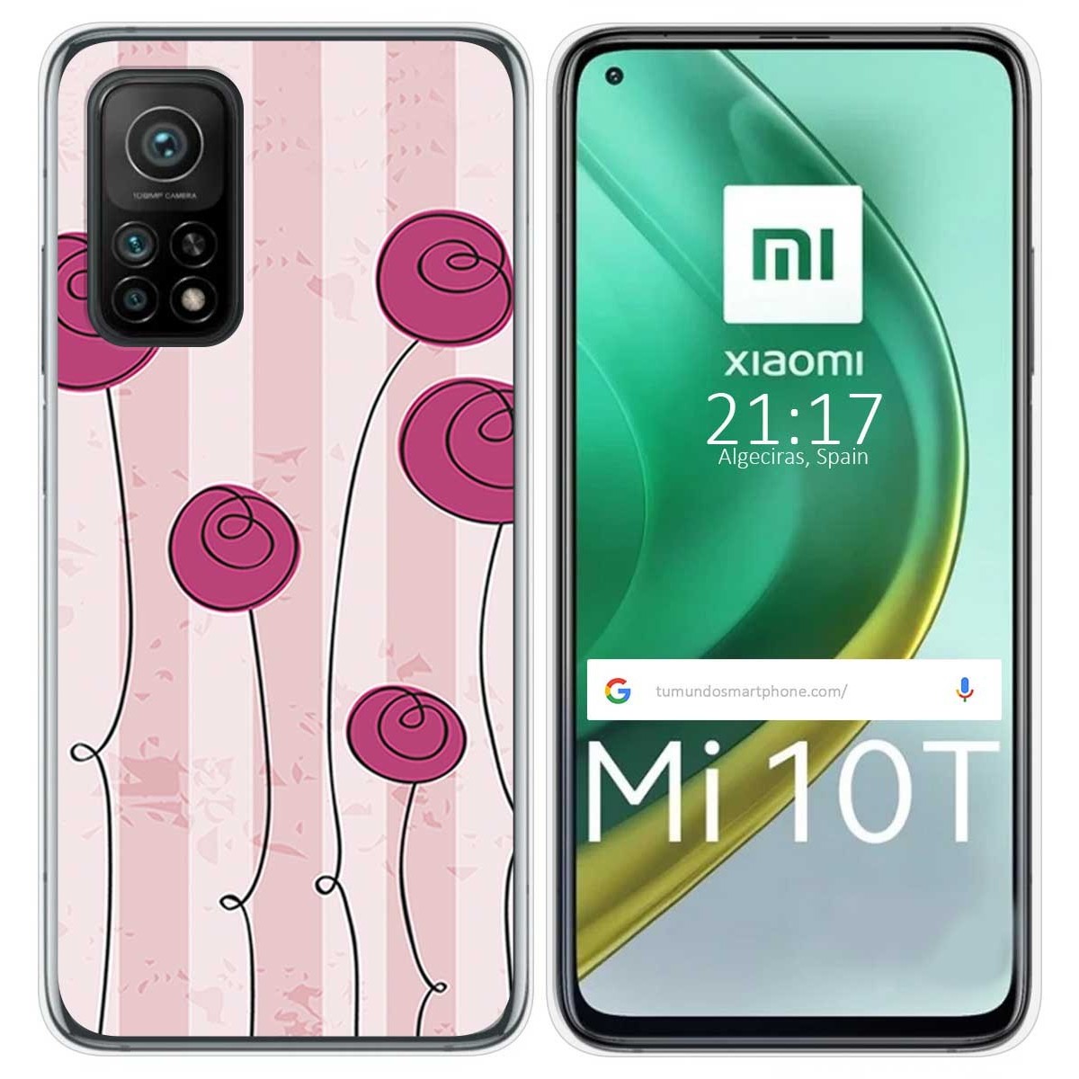 Funda Gel Tpu para Xiaomi Mi 10T / 10T Pro diseño Flores Vintage Dibujos