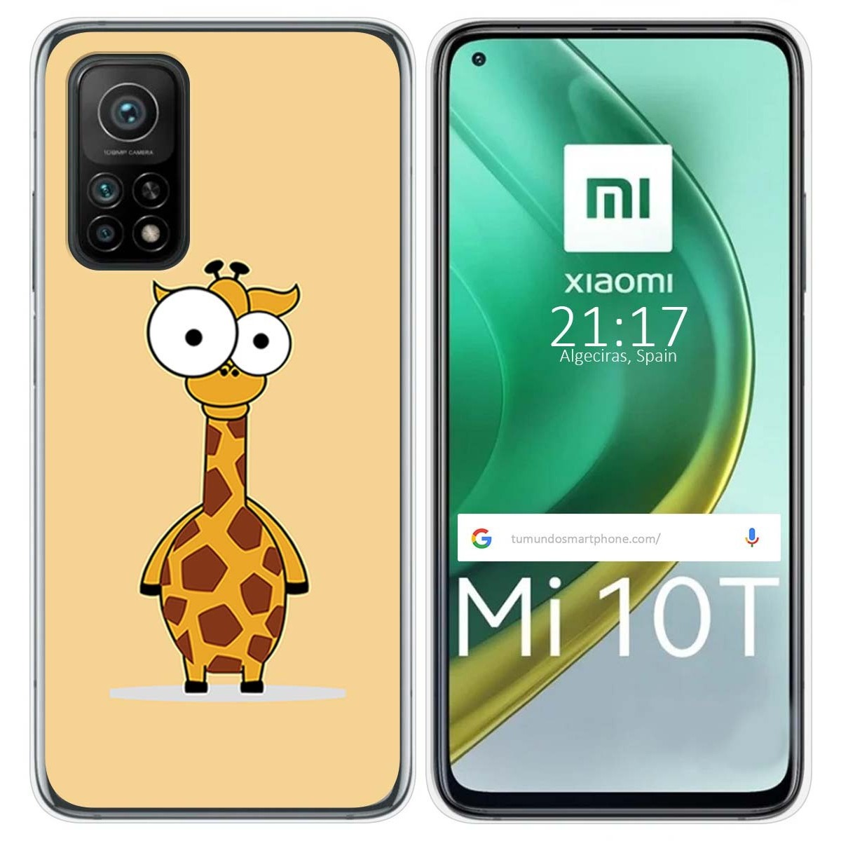 Funda Gel Tpu para Xiaomi Mi 10T / 10T Pro diseño Jirafa Dibujos