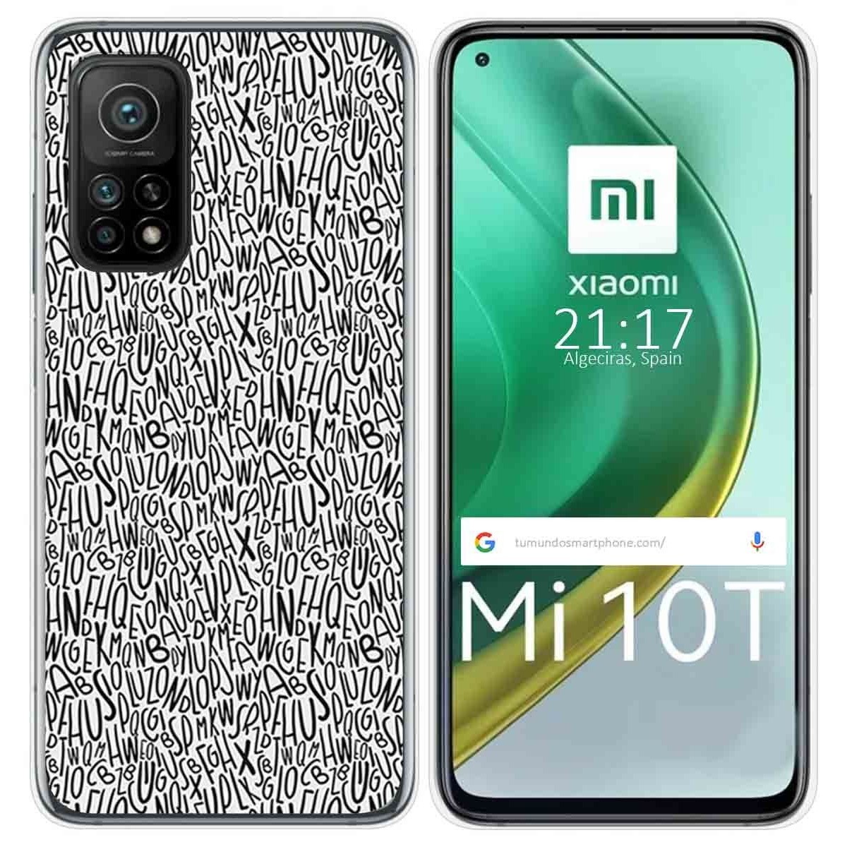Funda Gel Tpu para Xiaomi Mi 10T / 10T Pro diseño Letras Dibujos