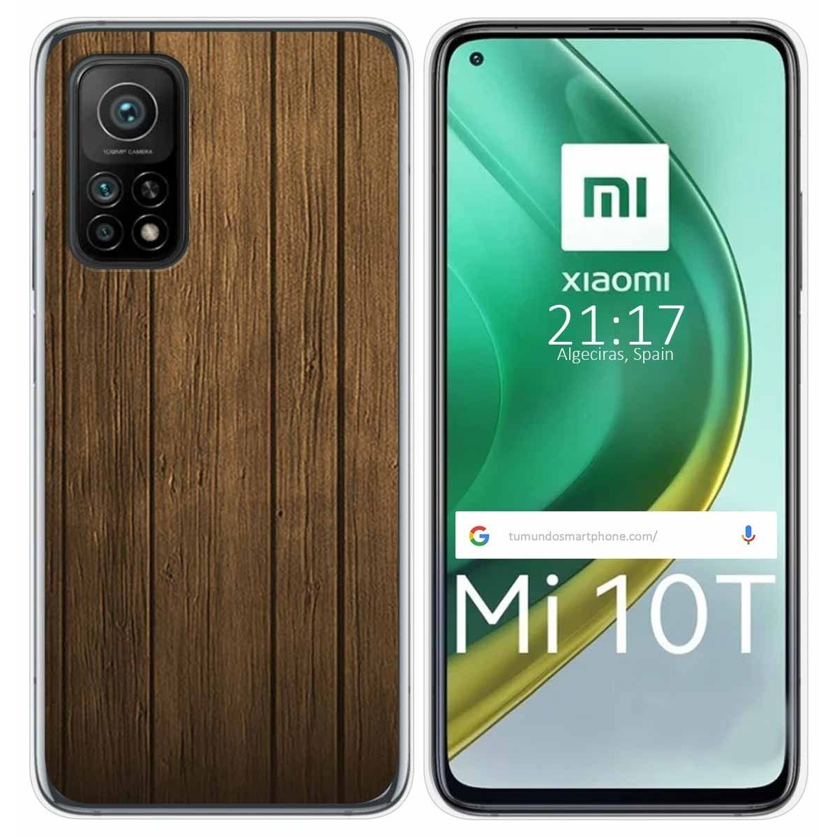 Funda Gel Tpu para Xiaomi Mi 10T / 10T Pro diseño Madera Dibujos