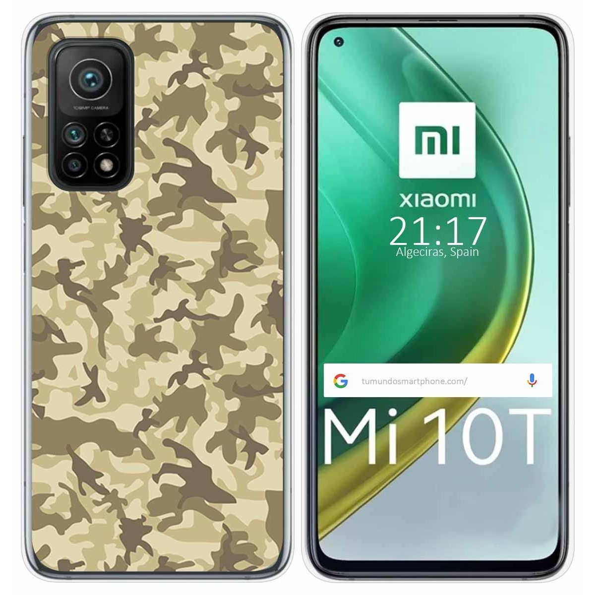 Funda Gel Tpu para Xiaomi Mi 10T / 10T Pro diseño Sand Camuflaje Dibujos