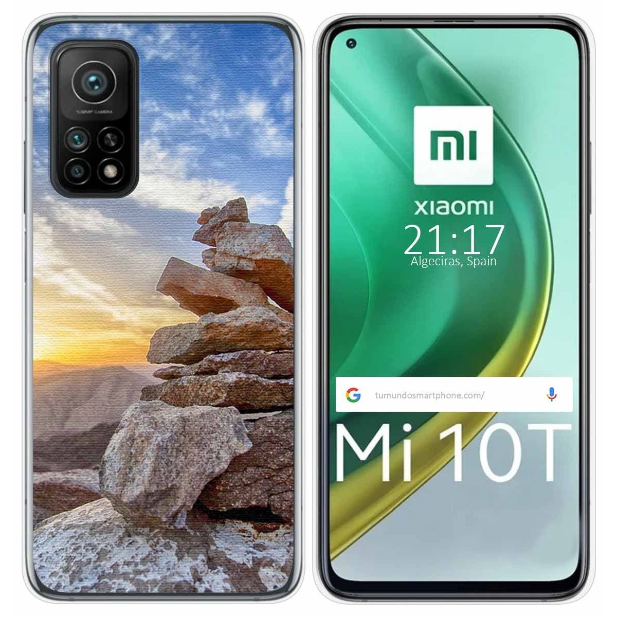 Funda Gel Tpu para Xiaomi Mi 10T / 10T Pro diseño Sunset Dibujos