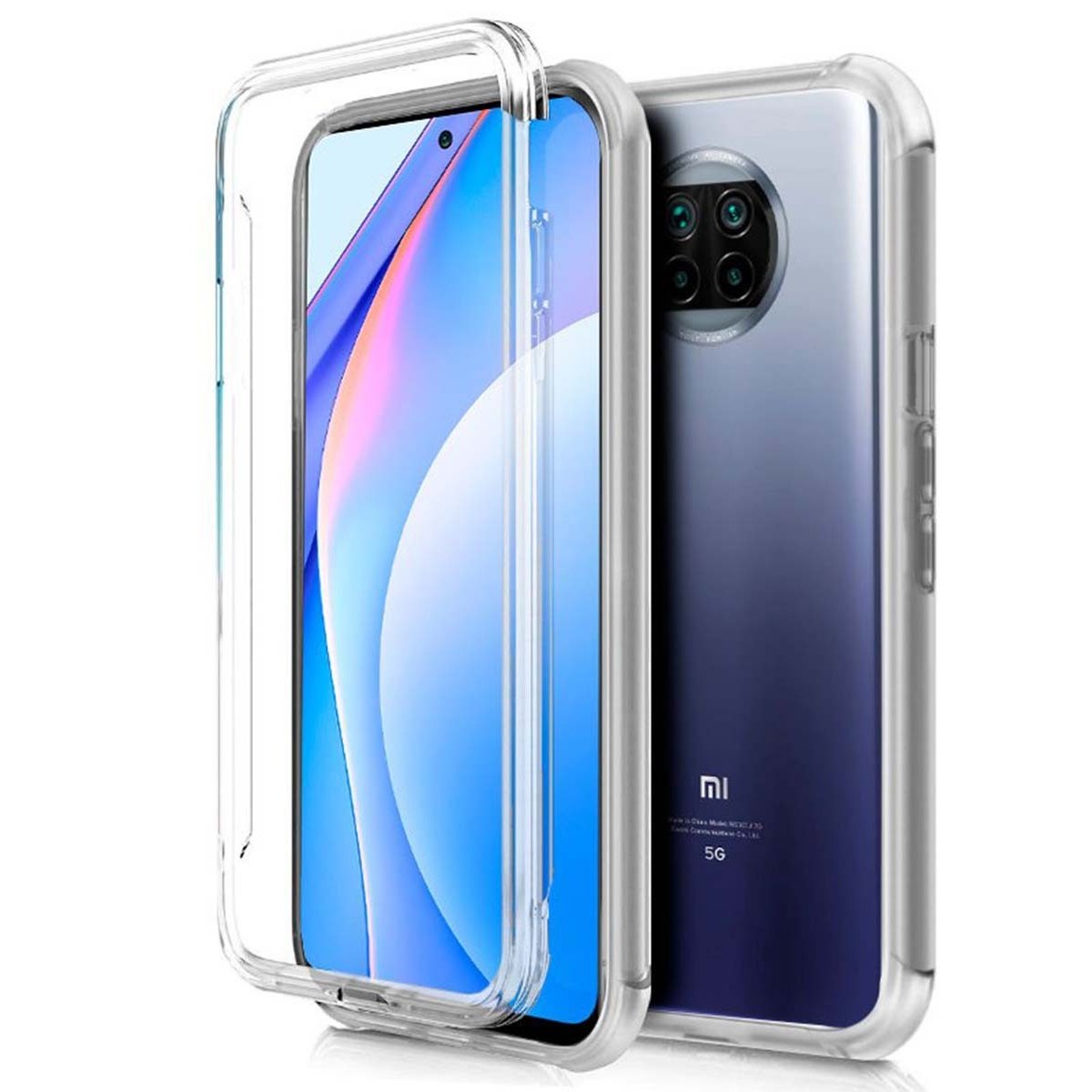 Funda Completa Transparente Pc + Tpu Full Body 360 para Xiaomi Mi 10T Lite