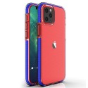 Funda Silicona Gel Tpu transparente con Marco Azul para Iphone 12 / 12 Pro (6.1)